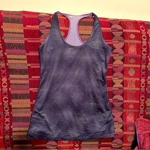 Xersion polyester gray semi-fit spotted tank top. Size small